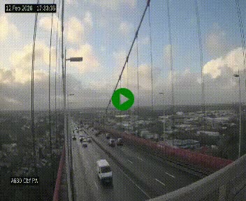 Webcam autoroute sur le périphérique de Bordeaux (A630) au nord de la ville. Caméra située sur le Pont d'Aquitaine.