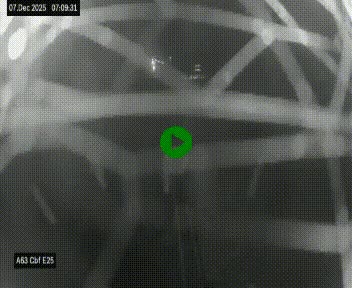 Webcam autoroute A63 en périphérie de Bordeaux au sud-est de la ville, en provenance du bassin d'Arcachon. Vue orientée vers Bordeaux