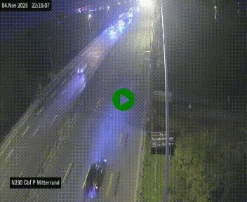 Webcam sur le périphérique de Bordeaux à l'est de la ville. Caméra située sur le Pont Mitterand sur la N230