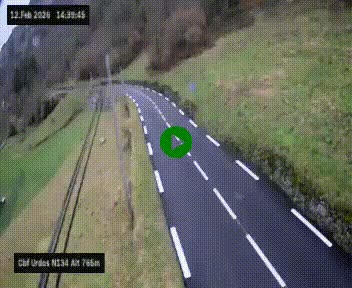 Webcam dans les Pyrénées Atlantique au niveau du col d'Urdos et du fort du Pourtalet sur la N134, en direction du Col et du tunnel du Somport, à 765 mètres d'altitude