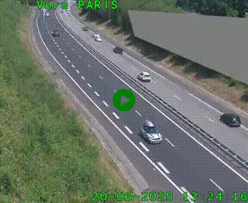 Caméra routière sur l'autoroute A20 à Saint-Pardoux-l'Ortigier, à la jonction avec l'A89. Vue orientée vers Paris