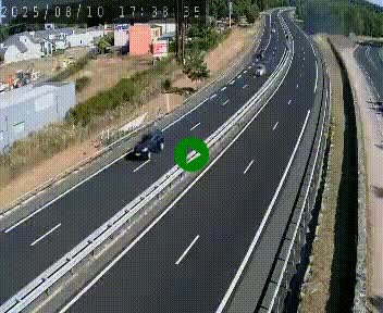 Caméra autoroute A75 à hauteur du col du rocher blanc en direction de Montpellier