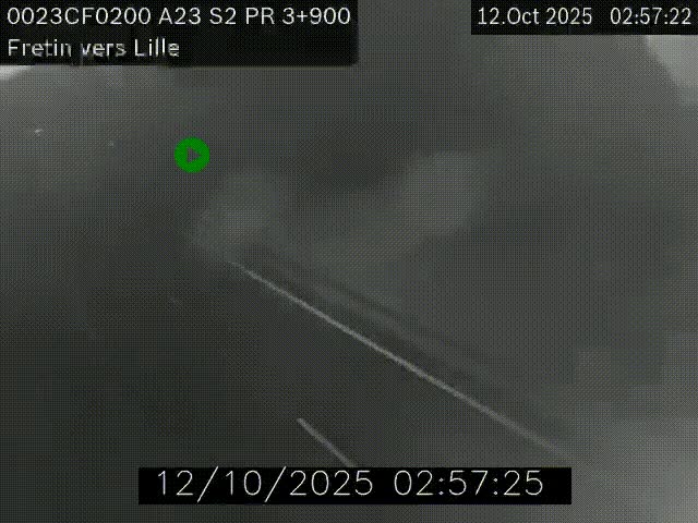 Webcam autoroute A23 à hauteur de Fretin. Vue orientée vers Lille