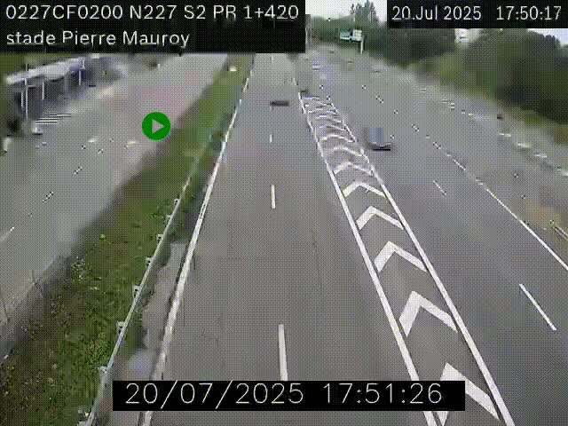 Webcam à hauteur du Stade Pierre Mauroy à Villeneuve d'Ascq sur la N227. Vue orientée vers Mons-en-Baroeul