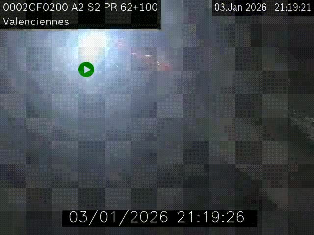 Webcam autoroute A2 à Valenciennes. Vue orientée vers Maubeuge et Mons (Belgique)