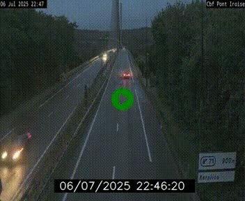 Webcam sur la N165 après le Pont de l'Iroise, à l'entrée de Brest