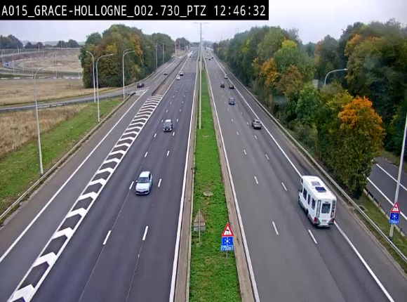 Caméra trafic Belgique - Grâce-Hollogne - E42, jonction avec A604, direction Loncin/Aéroport de Liège -  BK 3.2