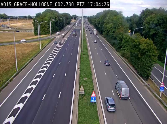 Caméra trafic Belgique - Grâce-Hollogne - E42, jonction avec A604, direction Loncin/Aéroport de Liège -  BK 3.2