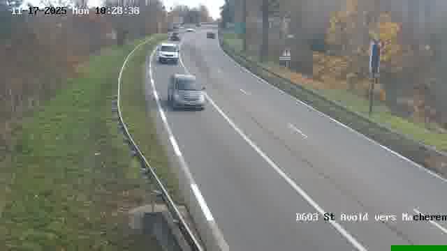 Webcam sur la D603 située à proximité de Saint-Avold. Vue orientée vers Macheren.