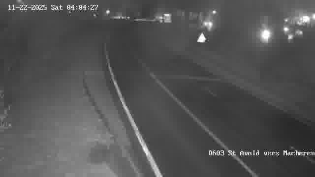 Webcam sur la D603 située à proximité de Saint-Avold. Vue orientée vers Macheren.