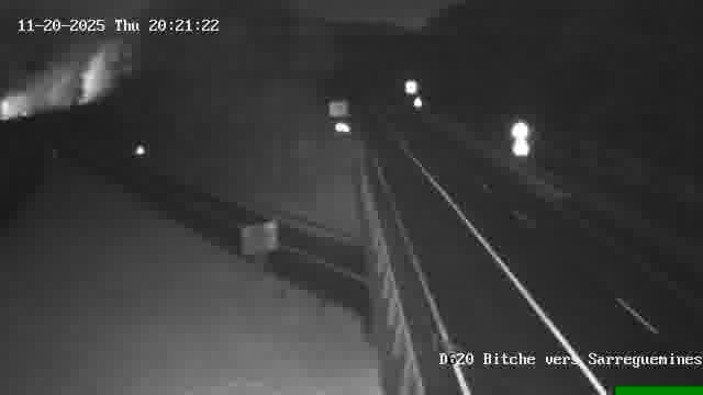 Webcam sur la D620, sur le contournement de Bitche. Vue orientée vers Sarreguemines