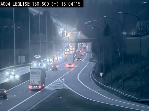 Caméra autoroute Belgique - Côte de Léglise, E411(A4) direction Luxembourg