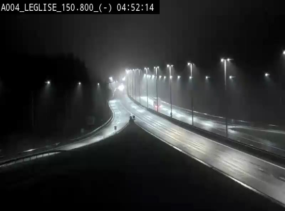 Webcam E411 dans la Côte de Léglise. Vue orientée vers Bruxelles