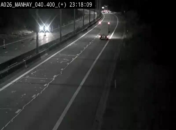 Webcam autoroute A26/E25 à hauteur de Manhay, avant la jonction avec la N651 en direction de Luxembourg - BK 40.4