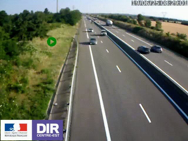 Webcam sur le contournement de Valence, sur la Nationale 7, à la jonction avec la N532, caméra orientée vers Grenoble