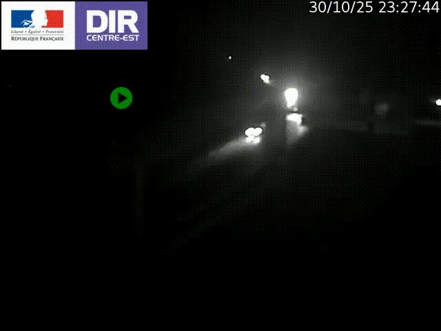 Caméra de circulation routière sur le boulevard périphérique Laurent Bonnevay de Lyon (D383) à hauteur de Bron, avant la jonction avec l'A43. Vue orientée vers l'échangeur