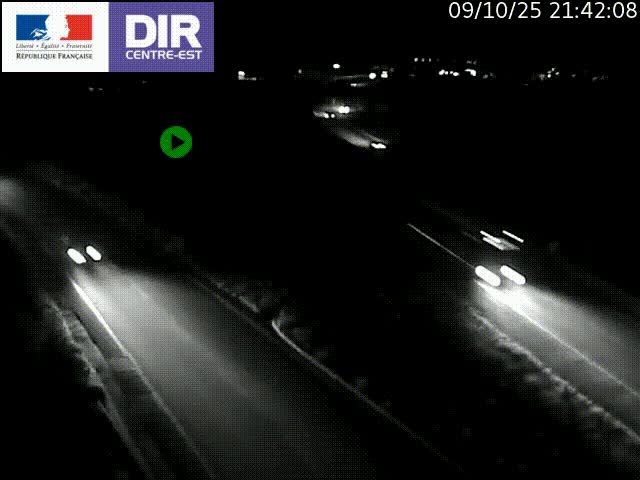 Webcam sur le contournement de Valence, sur la Nationale 7, caméra orientée vers Lyon