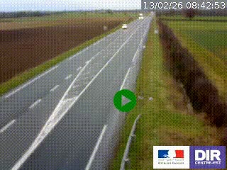 Webcam routière sur la RN7 à hauteur de Toulon-sur-Allier, entre Moulins et Vichy