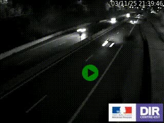 Caméra autoroutière sur l'A47 à hauteur de Givors, a proximité de Lyon. La webcam est orientée vers Lyon