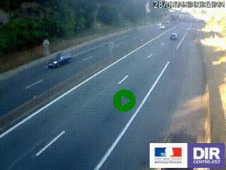 Caméra autoroutière sur l'A47 à hauteur de Givors, a proximité de Lyon. La webcam est orientée vers Lyon