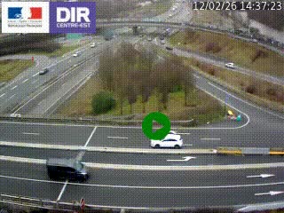Webcam traffic à Grenoble-sud sur l'autoroute A480. Vue orientée vers l'entrée et la sortie de Grenoble