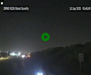 Webcam routière sur N338 à hauteur de Grand-Quevilly en périphérie de Rouen. Vue orientée vers Rouen
