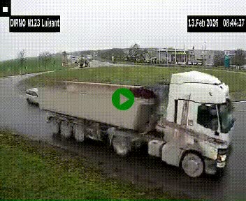 Webcam en périphérie de Chartres sur la N123, à hauteur de Luisant. Vue orientée vers Chartres