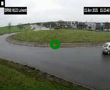 Webcam en périphérie de Chartres sur la N123, à hauteur de Luisant. Vue orientée vers Chartres