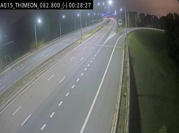 Caméra trafic Belgique - Thiméon - E42, jonction avec A54 (E420) direction La Louvière/Charleroi - BK 82.82