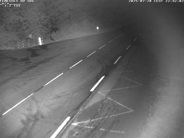 Webcam en haut du col des Fenesses, aussi appelé col du Ménil sur la D486 à 593 mètres d'altitude dans les Vosges