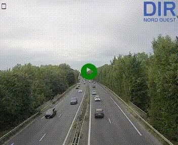 Webcam sur le périphérique de Caen (N814) à l'est de la ville, à Mondeville hauteur de la sortie 2, Presqu'île-Rives de l'Orne, au bout de l'autoroute A13