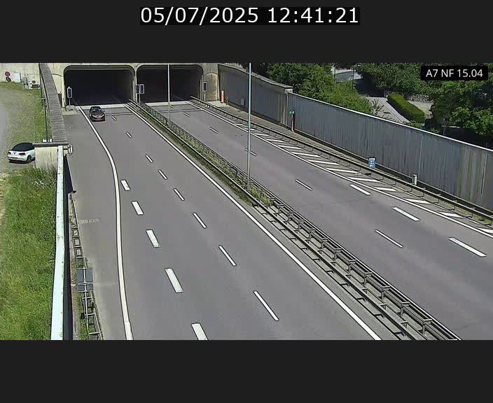 Caméra trafic Luxembourg - A7, Tunnel Mersch, entrée sud, direction Ettelbruck