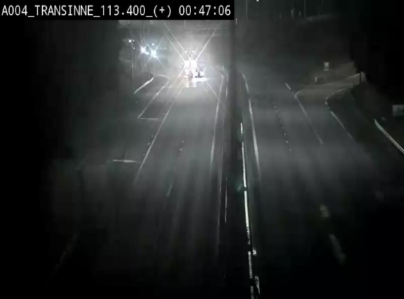 Webcam dans les Ardennes sur l'E411 à hauteur de Transinne. Vue orientée vers le sud de la Belgique
