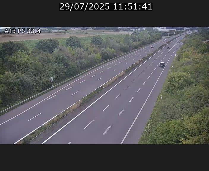 Webcam trafic sur A13 à hauteur de Mondorf-les-Bains en direction d'Altwies