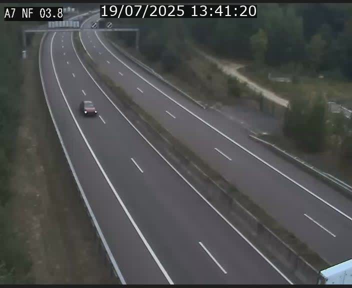 Webcam autoroute A7 au Luxembourg à la sortie du Tunnel Stafelter vers le Nord