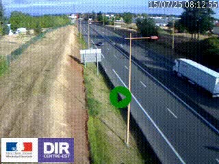 Webcam à Mably, à proximité de Roanne en direction de Moulins sur la N7