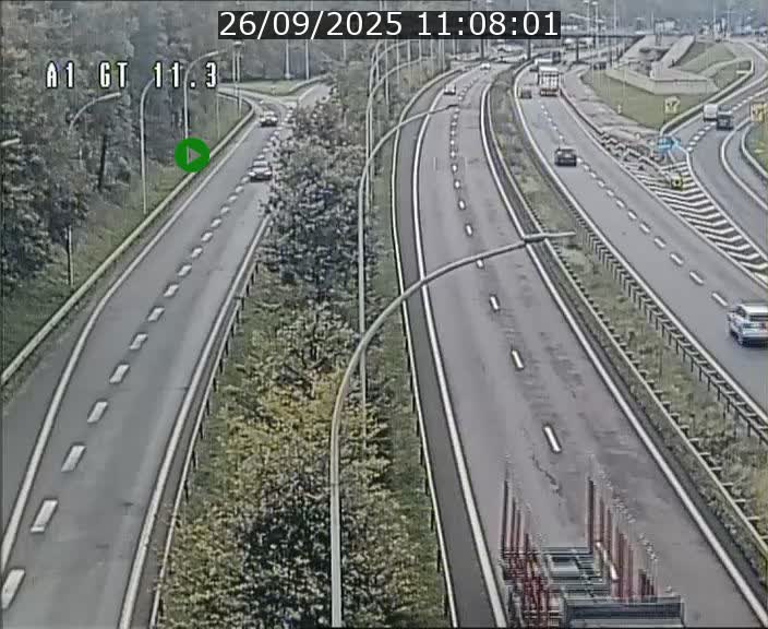 Traffic live webcam Luxembourg Senningerberg - A1 direction Allemagne - BK 11.3