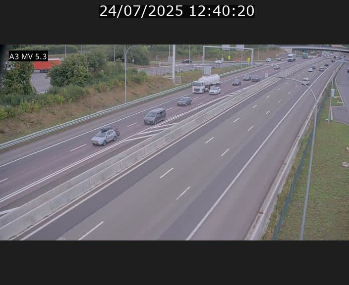 Webcam à l'Aire de Berchem au Luxembourg sur l'A3. Vue orientée vers la France