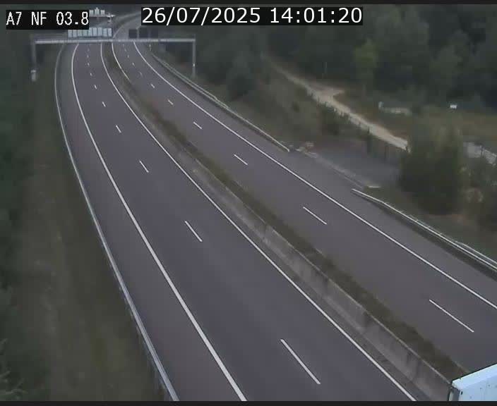 Webcam autoroute A7 au Luxembourg à la sortie du Tunnel Stafelter vers le Nord