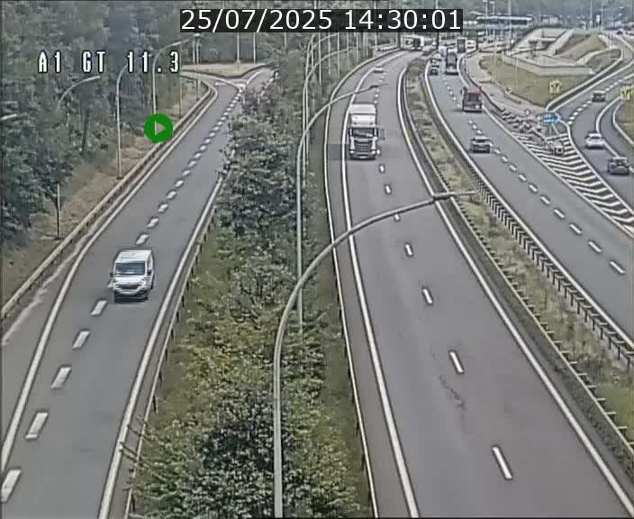 Traffic live webcam Luxembourg Senningerberg - A1 direction Allemagne - BK 11.3