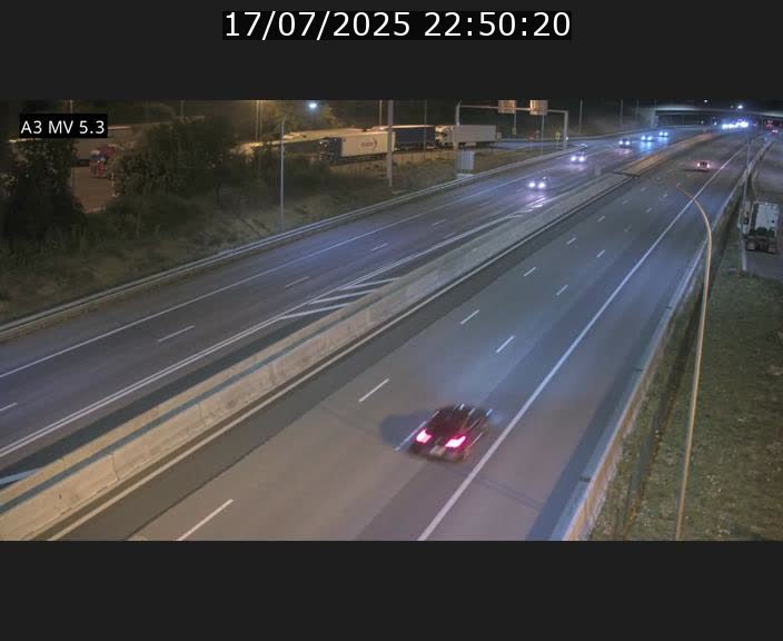 Webcam à l'Aire de Berchem au Luxembourg sur l'A3. Vue orientée vers la France