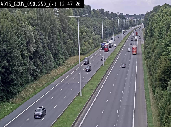 Webcam autoroute Belgique - Gouy-lez-piéton - E42 - BK 90.3