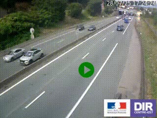 Caméra autoroutière sur l'A47 à hauteur de Givors, a proximité de Lyon. La webcam est orientée vers Lyon