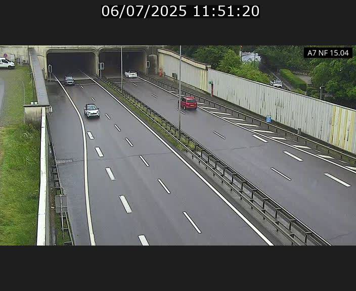 Caméra trafic Luxembourg - A7, Tunnel Mersch, entrée sud, direction Ettelbruck