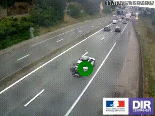 Caméra autoroutière sur l'A47 à hauteur de Givors, a proximité de Lyon. La webcam est orientée vers Lyon