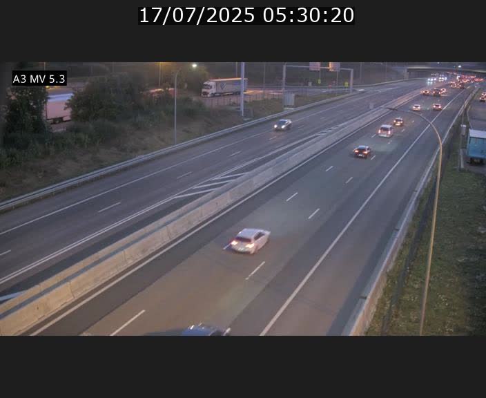 Webcam à l'Aire de Berchem au Luxembourg sur l'A3. Vue orientée vers la France