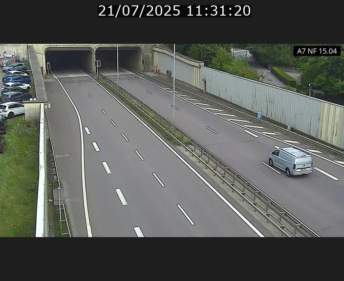 Caméra trafic Luxembourg - A7, Tunnel Mersch, entrée sud, direction Ettelbruck
