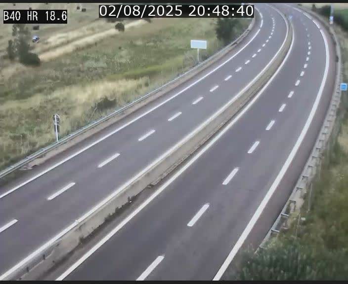 Webcam sur la route de liaison entre Micheville et Esch-Belval à la frontière entre le Luxembourg et la France. Vue orientée vers la Lorraine.