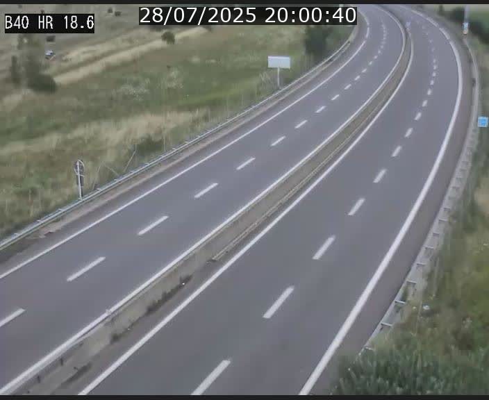 Webcam sur la route de liaison entre Micheville et Esch-Belval à la frontière entre le Luxembourg et la France. Vue orientée vers la Lorraine.