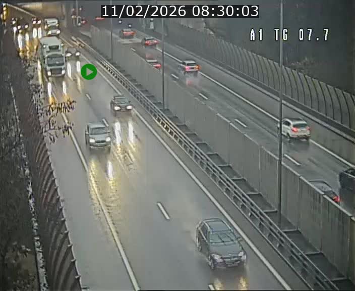 Traffic live webcam Luxembourg Kirchberg - A1 direction Luxembourg-ville - BK 7.7
